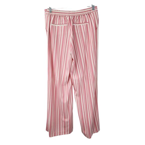 NEW YORK & COMPANY Pink Striped Palazzo Wide Leg Pants Womens Size Medium M - Picture 2 of 9